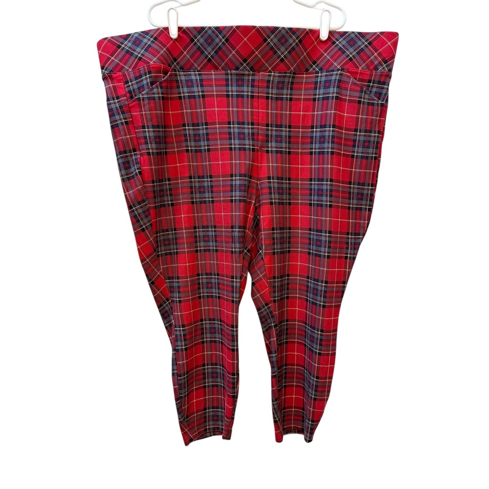 Torrid Pixie Plaid Pants‎ Red Black Blue Women's Plus Size 5 Short